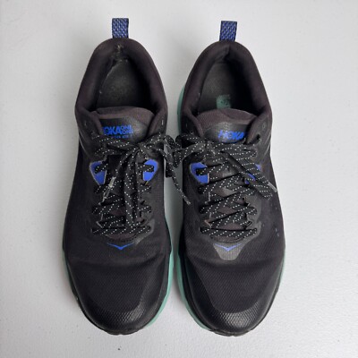 Hoka Challenger ATR 6 GTX Womens 9.5 B Gore-Tex Trail Running Shoes Black Blue
