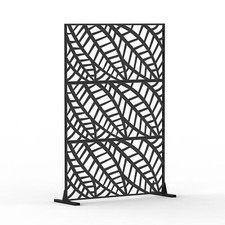 Metal Privacy Screen, 70" Tall Freestanding Outdoor Indoor Divider