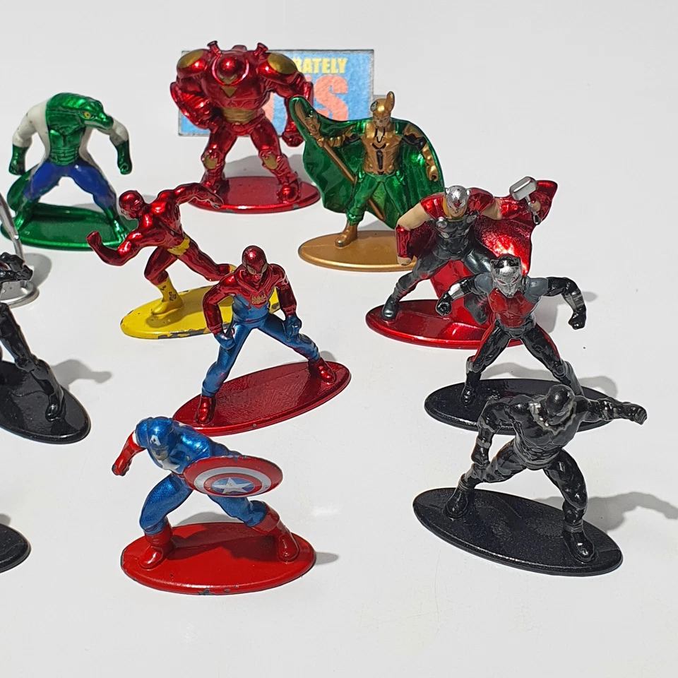 LOTE DE 14 FIGURAS Jada Nano Metalfigs Marvel & DC 1.65" Juego de estatuillas de metal fundido a presión Foto 4 de 4