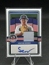 2023 Panini USA Stars & Stripes Sebastian Norman RC Patch Auto 15U-SN Blue Ink
