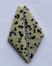 41.85 Cts Natural Dalmation Jasper 48.6mm X 15.3m each Cabochon Loose Match Pair