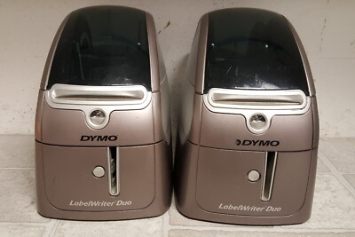 Lot of 2 Dymo LabelWriter Duo 93105 Thermal Label Printers NO POWER SUPPLY 