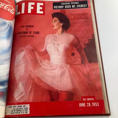 VTG 1953 Bound Life Magazine April - June Weekly Issue Marilyn