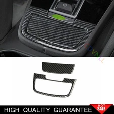 For Porsche Cayenne 2018-2022 Carbon Fiber Console Cigarette Lighter Panel Trim