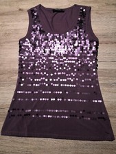 S. Milton Top, Pailletten, lila Gr 38,neuwertig