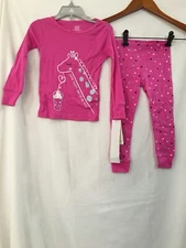 New Carter's Girls Giraffe Pajama 2pc Set Snug fit Long Sleeve Toddler U pick