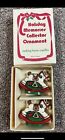 Vtg Christmas Rockin Horse Candle Holder Set Holiday Memories Collector Ornament