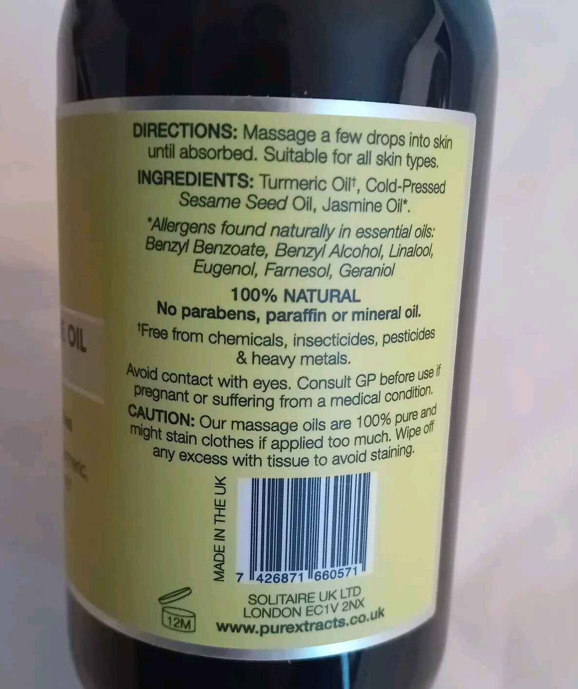 Pure Extracts Jasmine Turmeric Massage Oil Antiinflammatory 250ml eBay