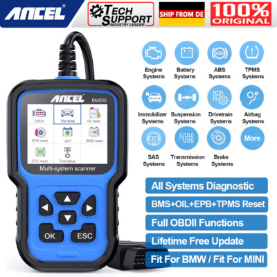  ANCEL BM500 KFZ Diagnosegerät Profi OBD2 Scanner ABS SAS SRS ESP ETC für BMW