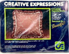 NEW 1984 Creative Expressions Charming Country Candlewick Pillow Kit 4128 12952