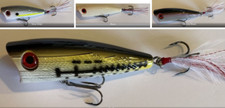 4 count GIANT 3.25" Raptor Poppers bass pike similar to Pop-R P71 lures baits