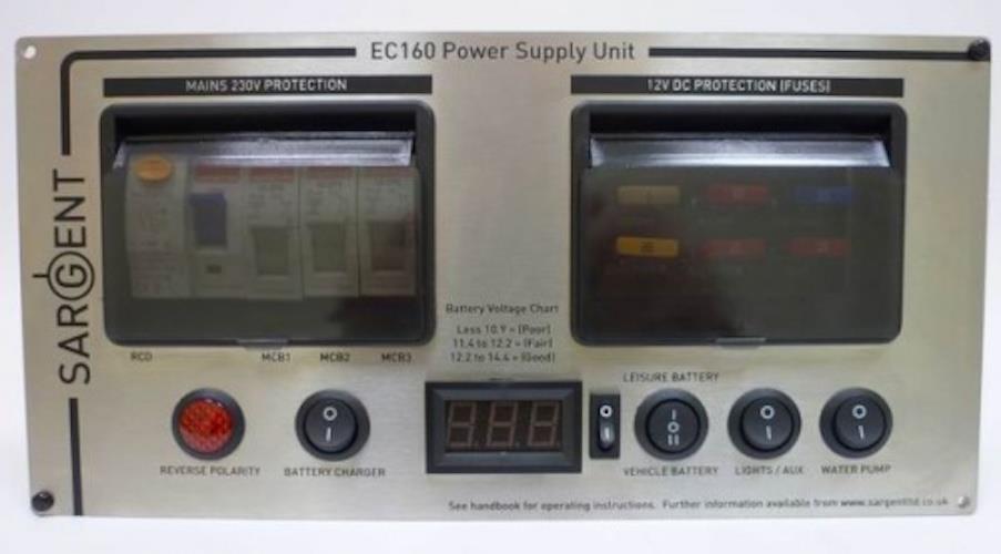 SARGENT PMS EC160 CAMPERVAN MOTORHOME POWER SUPPLY UNIT HORIZONTAL