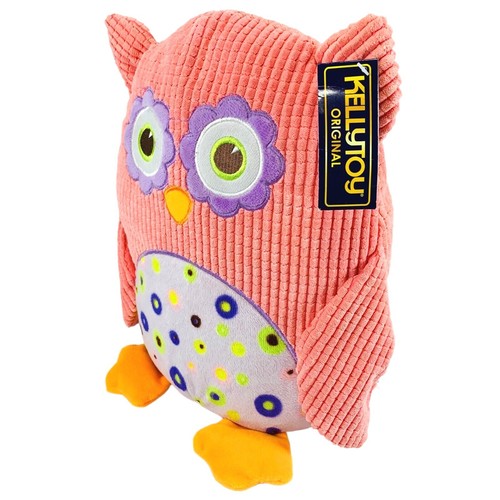 Kellytoy Originale Velluto a coste Gufo Rosa - 13" Peluche Giocattolo Bambini Peluche - 1321-P - Foto 3 di 5