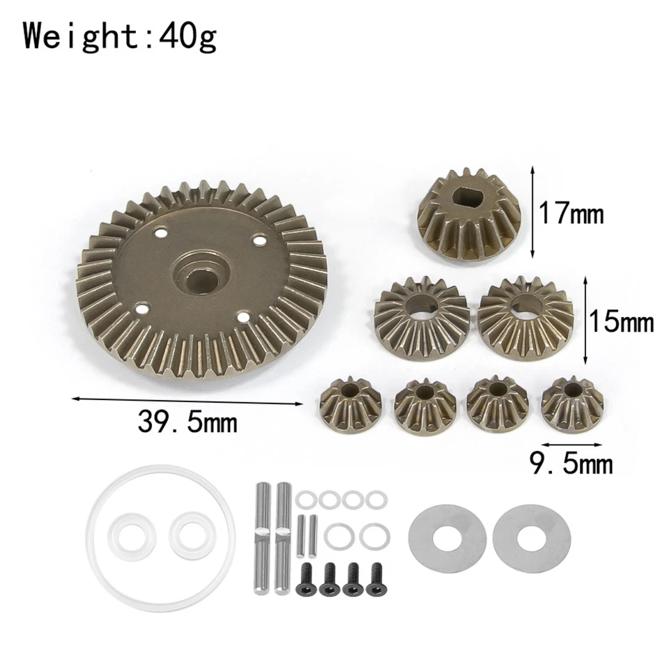 V & H Differential-Zahnrad & Gehäuse Set für 1:10 Tamiya XV-02 TT-02 MB-01 XM-01 - Bild 3 von 4