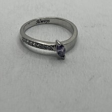 Vintage Amethyst Gemstone 925 Sterling Silver Ring size 6