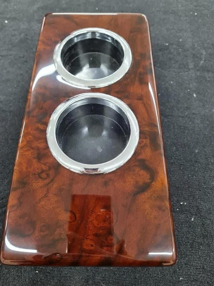 Center Console Cup Holder For Mercedes-Benz R107 560SL Walnut Color - Image 4 of 4