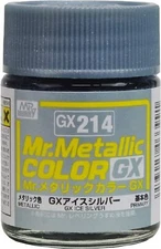 Mr. Hobby GX214 Mr. Metallic Color GX Ice Silver Lacquer Paint 18ml - US