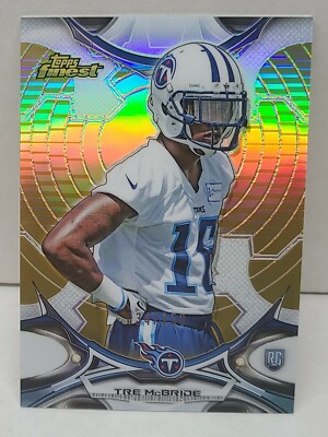 TRE McBRIDE 2015 Finest GOLD REFRACTOR #118 ~ /150 ~ Tennessee TITANS ~ NY JETS