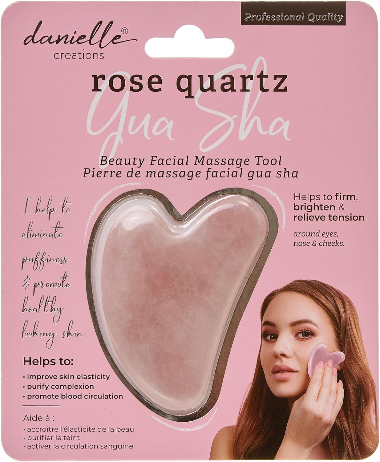 Danielle Creations Beauty Facial Massage Tool Quarzo Rosa