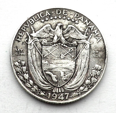 PANAMA 1/4 BALBOA 1947 Silver KM#11.1 1F7.3 | eBay