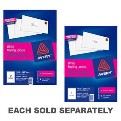 Avery Professional Looking Quickly Shipping Laser Label Adhesive Pack Of 250