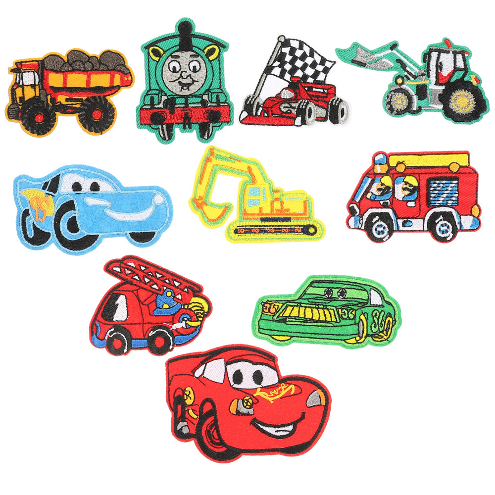 10 Pcs Child Cute Sew on Applique Stickers Decals for Cars DIY Patches