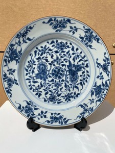 A Magnificent Antique Chinese KANGXI Lotus Flower Porcelain Plate