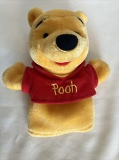 Vintage Disney Mattel Arcotoys Winnie The Pooh Bear Hand Puppet Plush Toy 9  