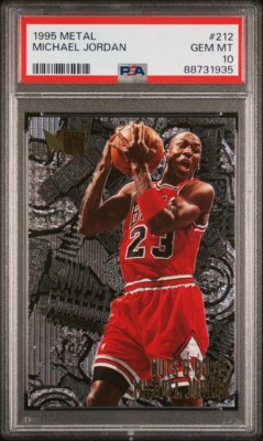 1995 Fleer Metal Michael Jordan #212 PSA 10 Gem-MT HOF GOAT