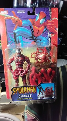 トイビズ 2004 カーネージ *レア 2004 Toybiz Marvel Spider-Man Carnage w/spider trapping