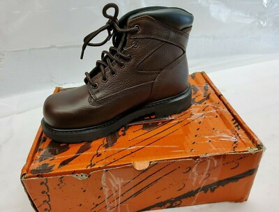 Worx by Red Wing Shoes  5800 Brown Leather Safety Toe Work Boots Mens 11M WORX by Red Wing Shoes Men main image 2