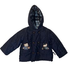 Vintage Rothschild Coat 12-18M Toddler Navy Varsity Teddy Bears Fleece