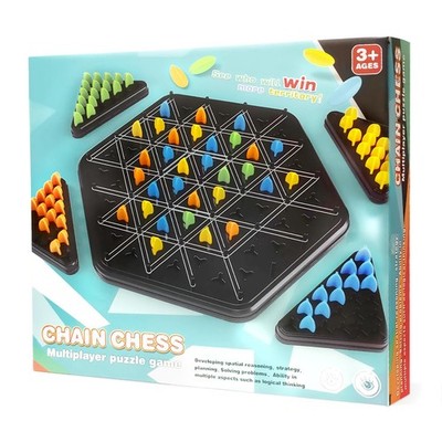 Triangle Chain Strategy Board Game, Geometric Chess Puzzle Games, Chain Trian...