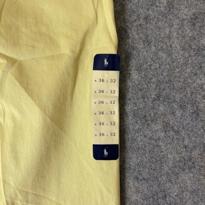 Vintage Polo Ralph Lauren Andrew Pants Men's 36x32 Yellow Pleated