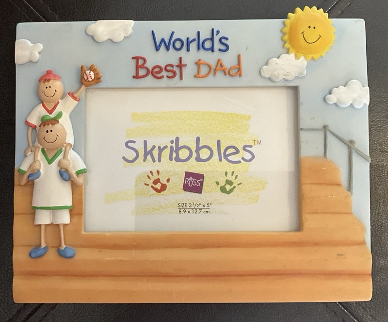 “WORLD’S BEST DAD” Picture Frame From Skribbles By Ross