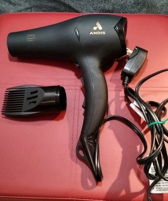 Andis Pro Dry Soft Grip Tourmaline Ionic Ceramic 1875W Hair Dryer - Black