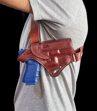 STI Staccato 2 in 1 Shoulder & Owb Leather Holster Choose Color / Gun Model