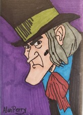 Ebenezer Scrooge in AChristmas Carol Artist's Sketch Card ACEO/ATC 2.5
