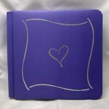 Creative Memories Not 7x7 Lavender Heart Album with Silver Foil