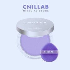 CHILLAB Lavender Matte Powder with Puff Oil Control Colorless Pore Blurring 10g
