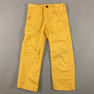 Vintage B'gosh Pants Toddler 3T Yellow Carpenter Duck Embroidered Back Pockets
