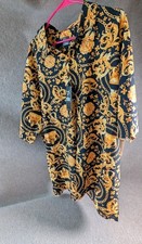 Mens Baroque Gold Shirt Top Designer Inspired Size 5X Gold Leafs New With Tags,