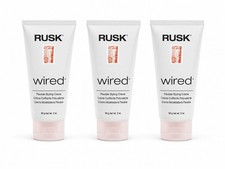 Rusk Wired Flexible Styling Creme Hair Molding Cream 2 oz Set of 3