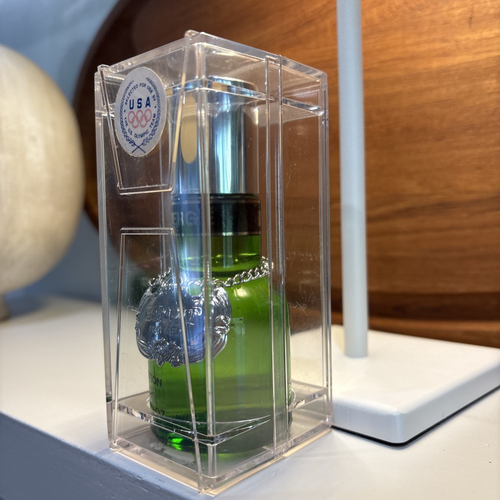 Vintage Fabergé Brut Men Lotion Cologne 1.5 fl oz Splash On USA Olympic Sticker