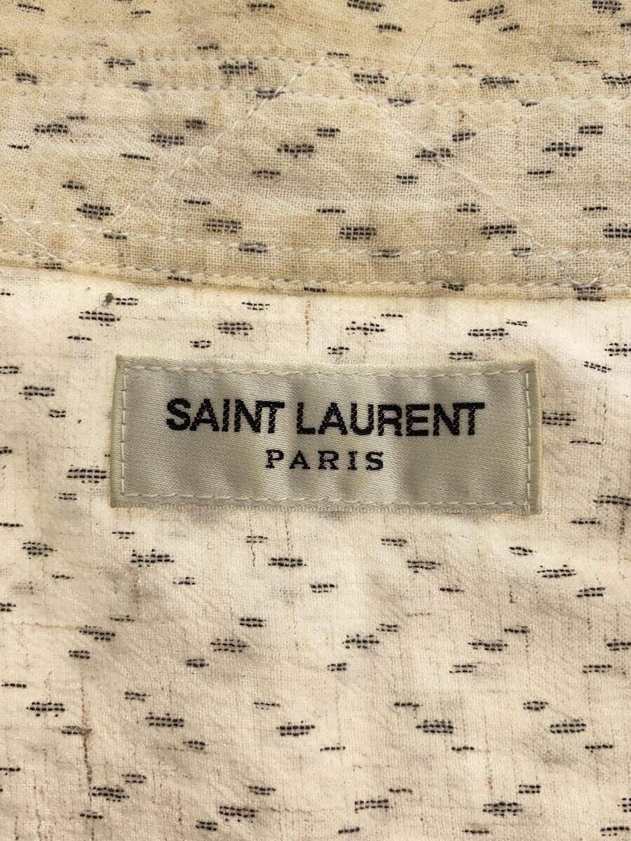 Camicia Saint Laurent L cotone manica lunga modello all over bianca