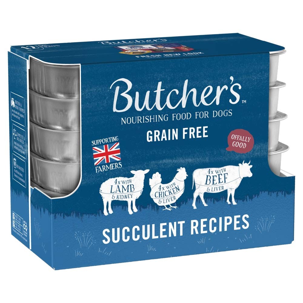 BUTCHER'S Complete Wet Tray Grain Free Hypoallergenic Adult Dog Food Succulen...