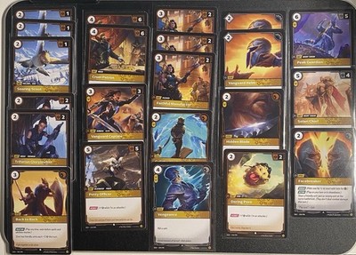 Riftbound Common/Uncommon Cards For Yellow Deck Sleeved Multiples 22ea