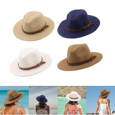 Boho Sonnenhut mit breiter Krempe, Panama-Sonnenhut, Mädchen, Strand,