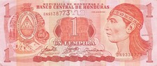 Honduras  1  Lempira  13.7.2006  Series  DN  Circulated Banknote  AAZ 13
