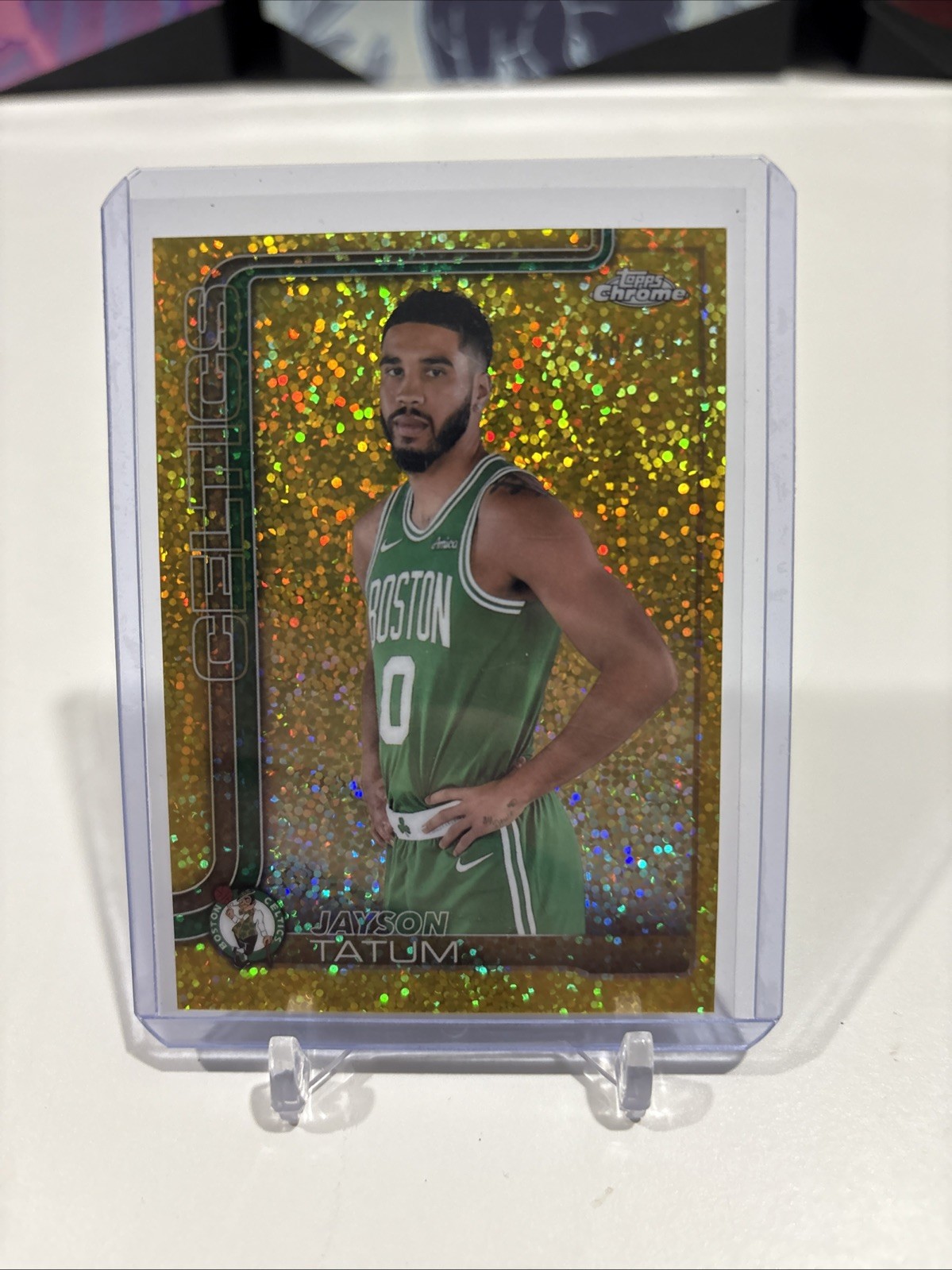 2025-26 Topps Chrome -Image Variation Jayson Tatum#49 Gold Speckle Refractor /50